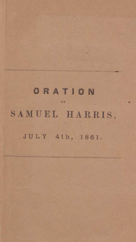 Oration by Samuel Harris, July 4th, 1861