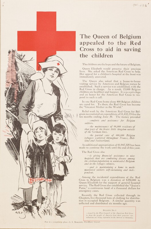 The Queen of Belgium Appealed to the Red Cross to Aid in Saving the Children