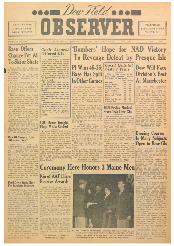 Dow Field Observer, January 17, 1945