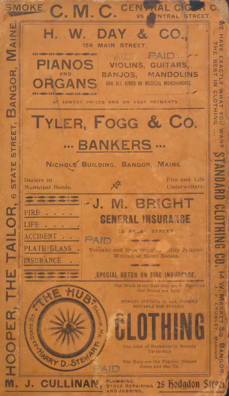 Cannon & Co.'s Directory of Bangor and Brewer, 1899