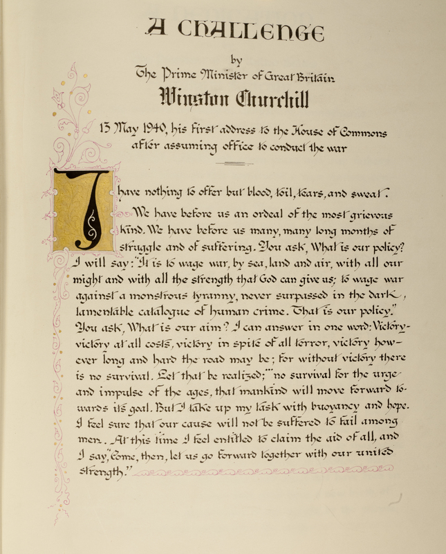 A Challenge by the Prime Minister of Great Britain Winston Churchill