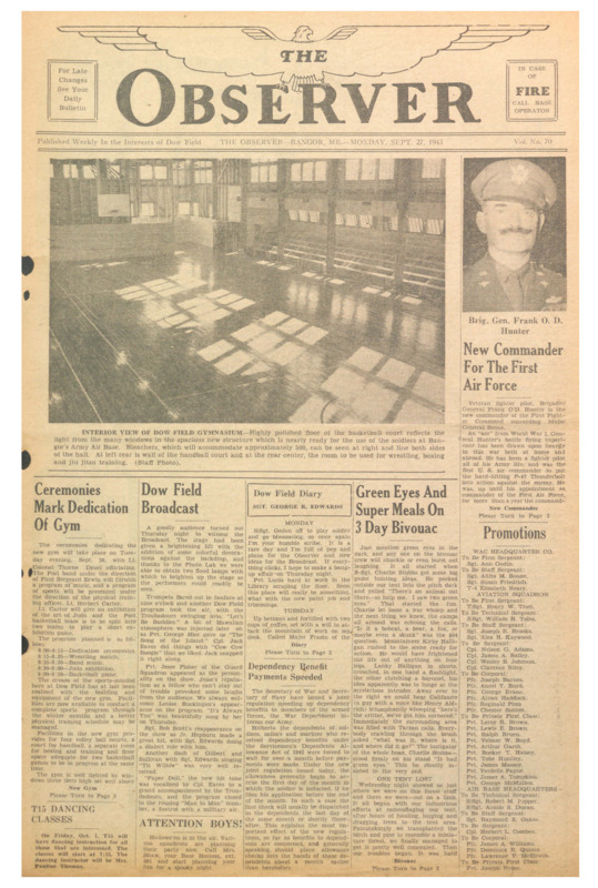 Dow Field Observer, September 27, 1943