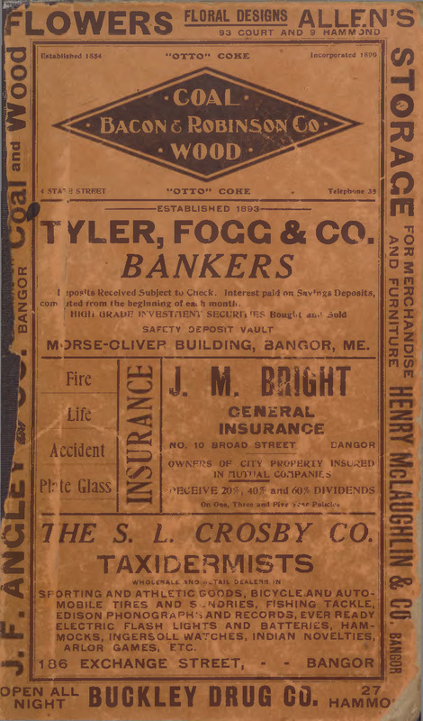 Directory of Bangor and Brewer, 1909