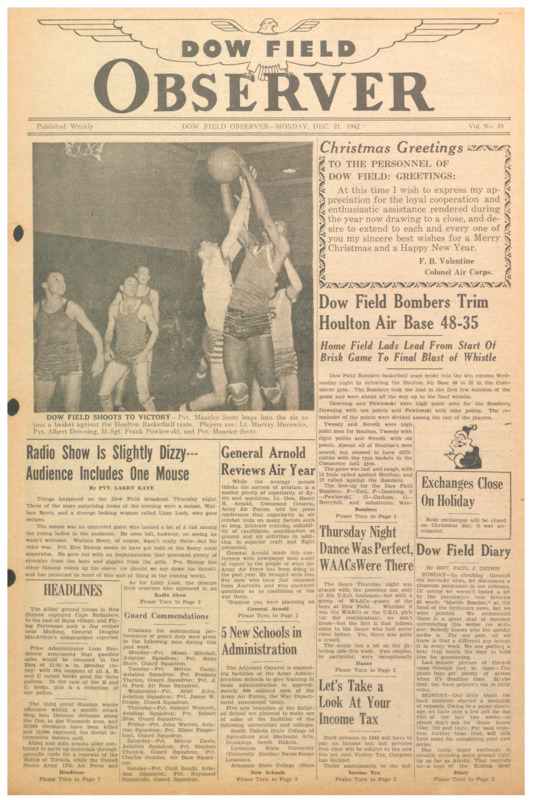 Dow Field Observer, December 21, 1942