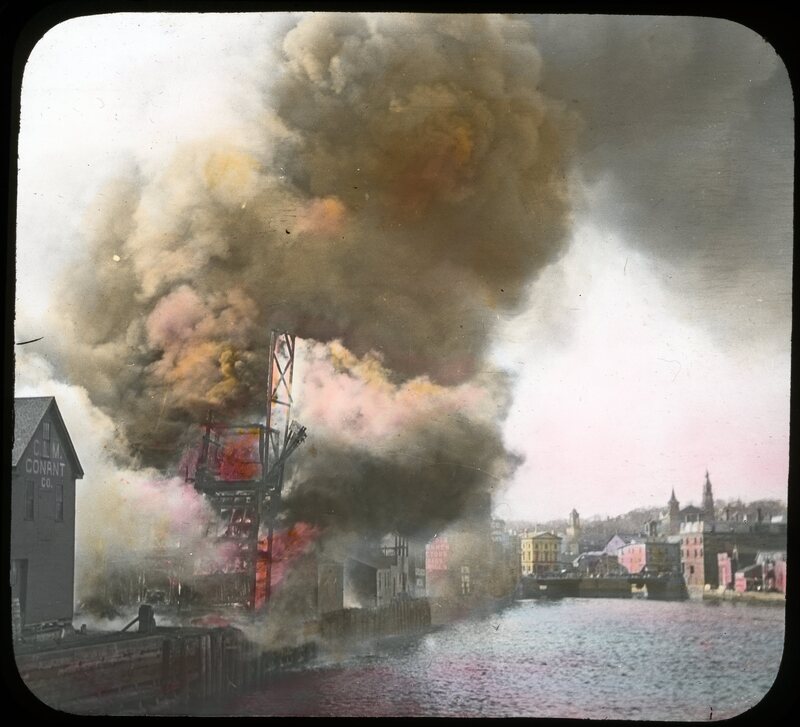 Seen from the Bridge (Bangor Fire, 1911)