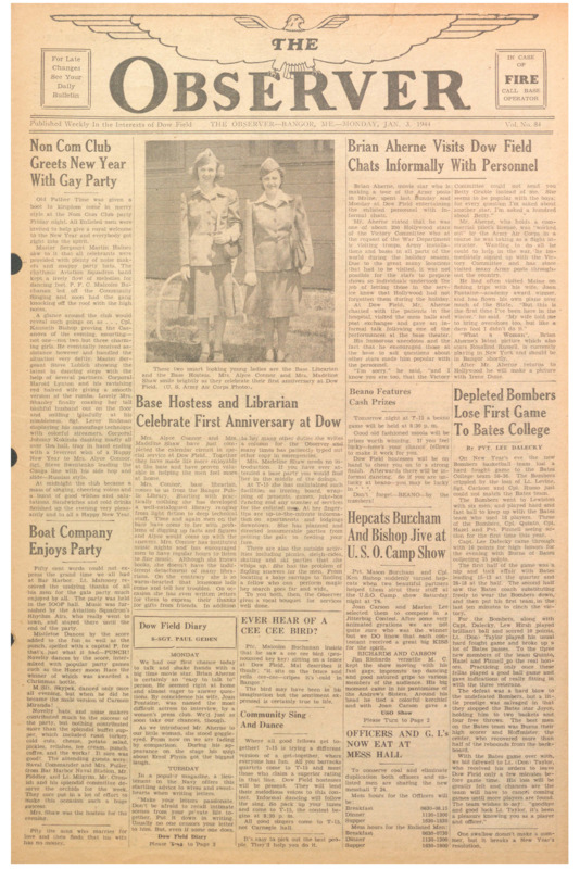 Dow Field Observer, January 3, 1944