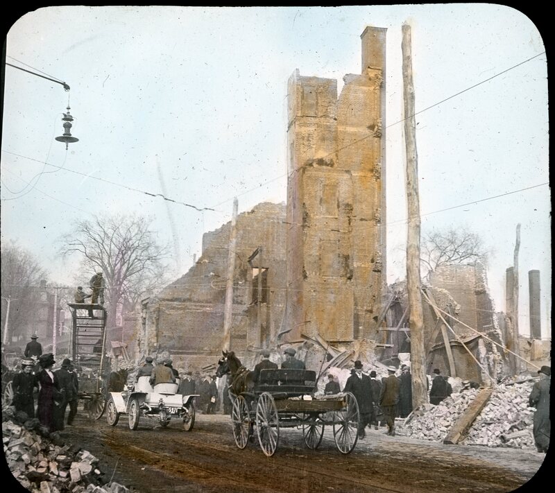 Opening Streets After Fire, Bangor (Bangor Fire, 1911)