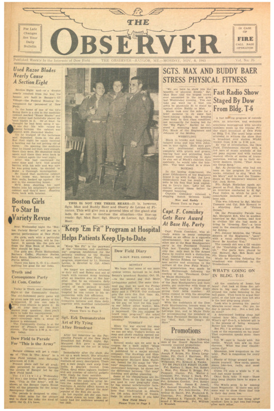 Dow Field Observer, November 8, 1943