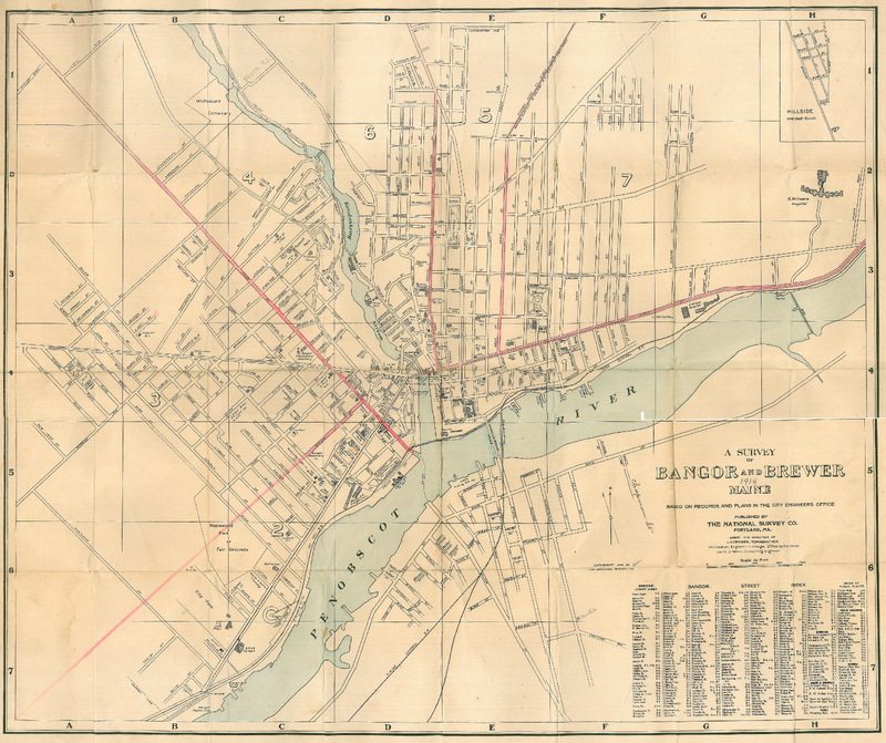 Survey of Bangor and Brewer, Maine, 1914