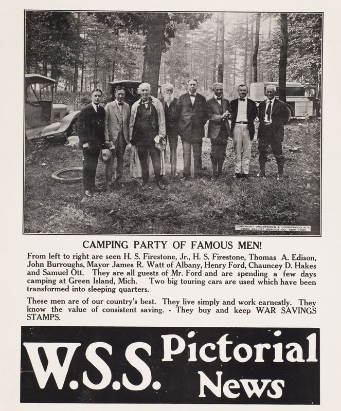 W.S.S. Pictorial News -- Camping Party of Famous Men!