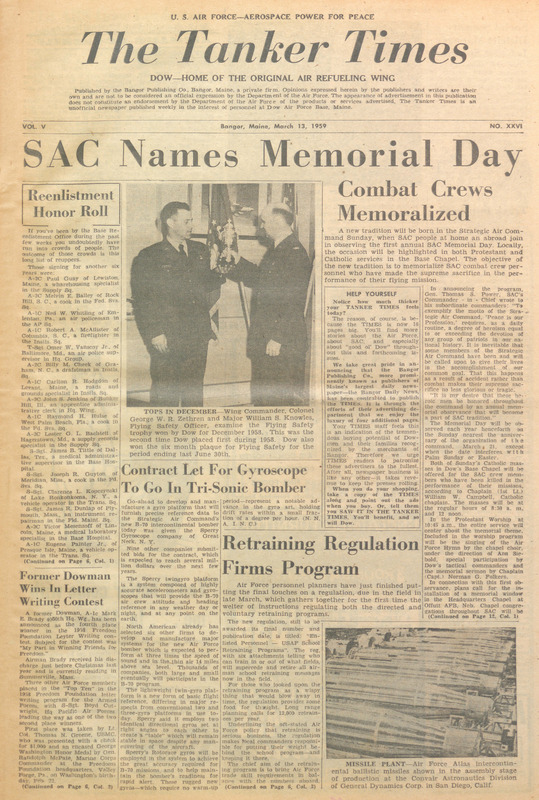 Tanker Times, March 13, 1959