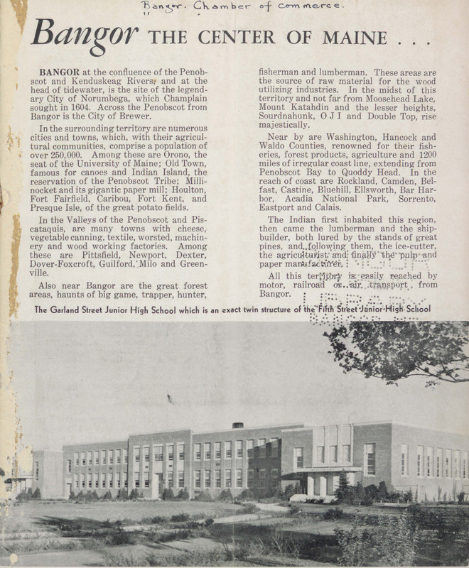 Bangor, the Center of Maine
