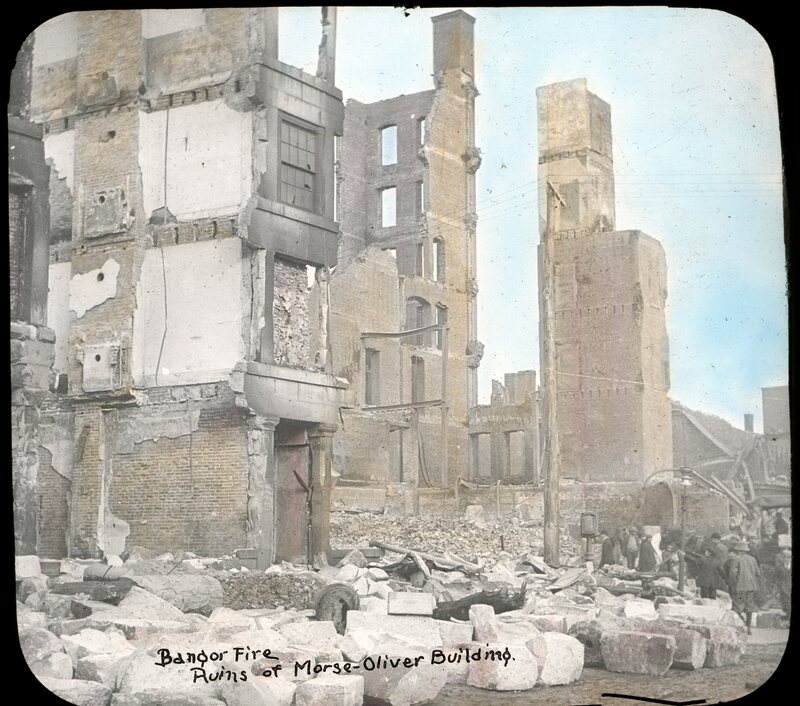 Ruins of Morse-Oliver Building (Bangor Fire, 1911)