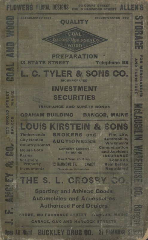 Directory of Bangor and Brewer, 1921-1922